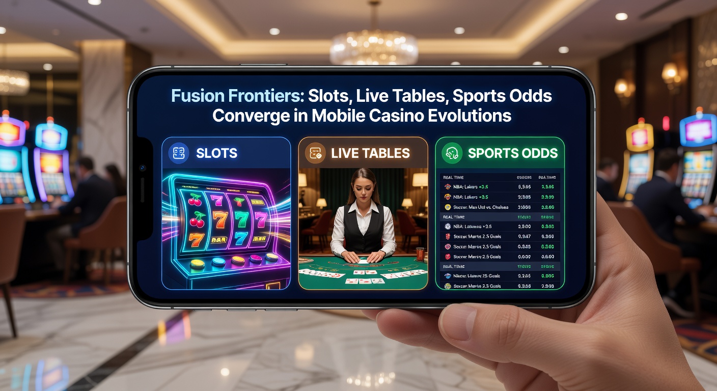 Close-up of a smartphone screen capturing a live poker table, adjacent slot jackpot alert, and NFL betting slip all active simultaneously in a unified mobile casino app