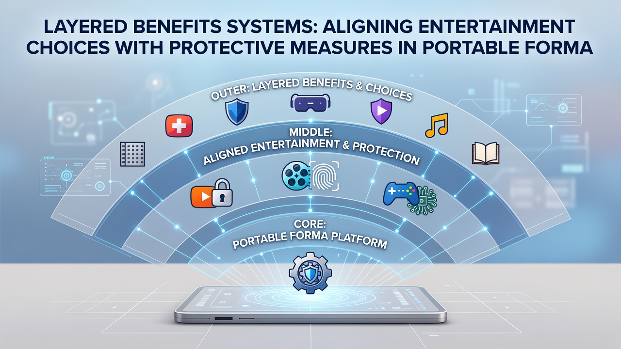 Illustration of mobile app screens showing benefit progression alongside protective measure activation