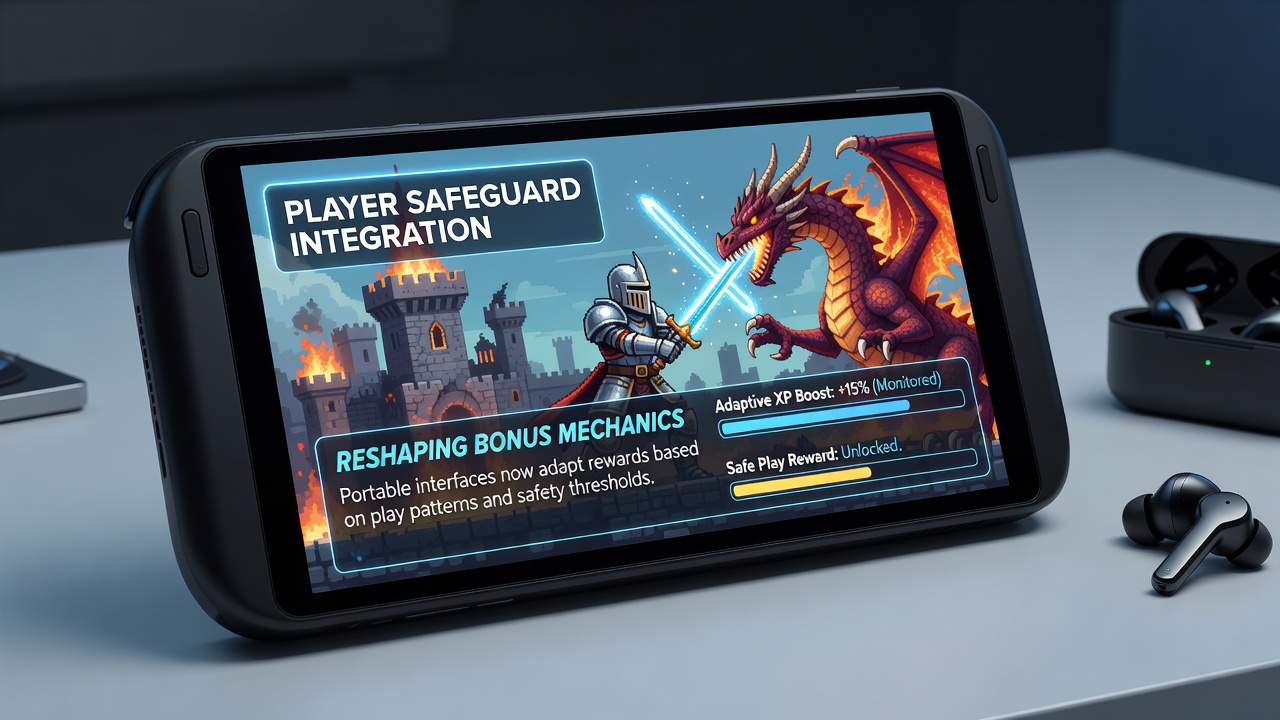 Close-up view of mobile screen showing adjusted bonus terms next to active safeguard indicators